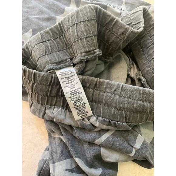 Splendid Jogger Pant Women's L Green Camouflage Drawstring Slash Pockets Hi-Rise - Picture 7 of 7